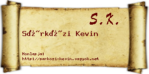 Sárközi Kevin névjegykártya